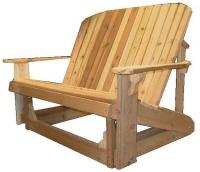 Adirondack Loveseat Glider 44`` Seat Width - Designed for love birds with room for two to curl up in!